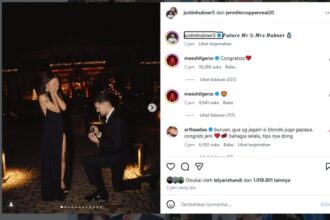 Tangkapan layar postingan Justin Hubner melamar Jennifer Coppen/ Foto: IG