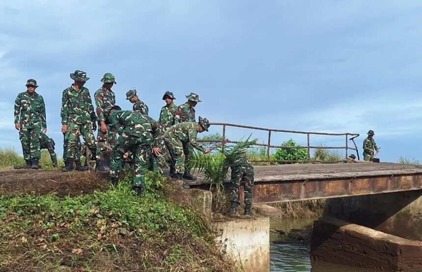 Pasukan TNI AD akan melakukan pembangunan jembatan bailey/ Foto: Capture ANTARA