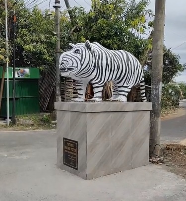 Bentuk macan putih yang viral/ Foto: TikTok