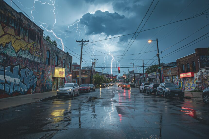 Ilustrasi hujan dan badai petir/ Foto: Freepik