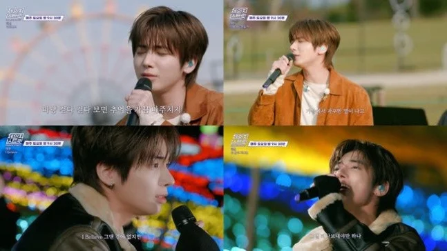 Tangkapan layar Taegyung saat ngamen/ Foto: allkpop