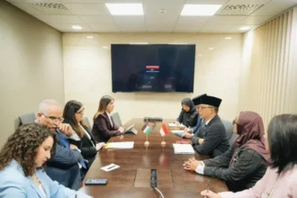 Menteri Luar Negeri RI Sugiono melakukan pertemuan bilateral dengan Menteri Luar Negeri Palestina dan Ekspatriat Palestina, Varsen Aghabekian Shahin/ Foto: Capture ANTARA