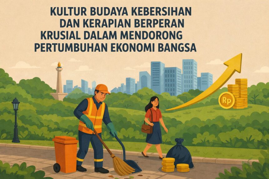 Ilustrasi budaya kebersihan mendorong pertumbuhan ekonomi/dok.aktual.co.id