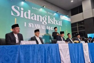Menteri Agama Nasaruddin Umar dalam Konferensi Pers Sidang Isbat 1 Syawal 1447 Hijriah di Kantor Kemenag, Jakarta. / Foto: courtesy ANTARA