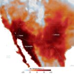 Grafis gelombang panas di AS/ Foto: Nasa