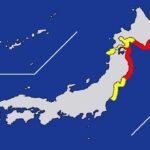 Lokasi yang mendapat peringatan dini tsunami/ Foto: NHK