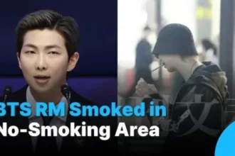 RM BTS dan foto saat tertangkap merokok di Jepang/ Foto: allkpop
