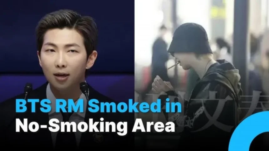RM BTS dan foto saat tertangkap merokok di Jepang/ Foto: allkpop