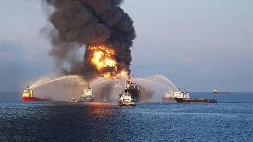 Kebakaran Kilang Minyak Deepwater Horizon/ Foto: The Guardian