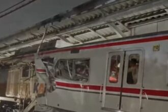 Tangkapan layar kecelakaan KA di Stasiun Bekasi Timur/ Foto: Ist