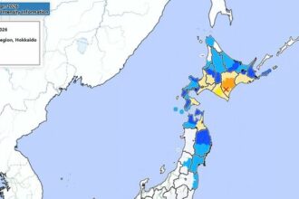 Lokasi gempa bumi/ Foto: kyodo