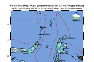 Titik gempa di Maluku Utara/ Foto: BMKG