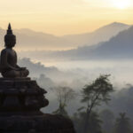 Ilustrasi candi Buddha/ Foto: freepik