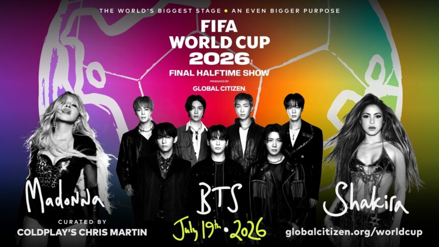 Poster BTS, Madonna dan Shakira mengisi FIFA World Cup 2026/ Foto: Yonhap
