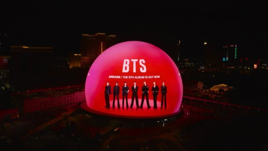 Dome dengan tampilan BTS/ Foto: allkpop