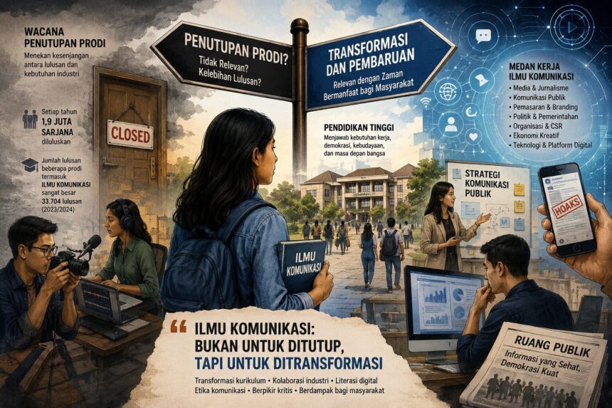 Ilustrasi ilmu komunikasi di tengah wacana penutupan prodi/dok.aktual.co.id
