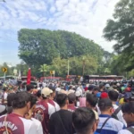 Massa buruh memadati Monas/ Foto: courtesy ANTARA