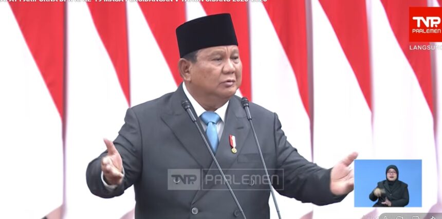 Presiden Prabowo/ Foto: parlement TV