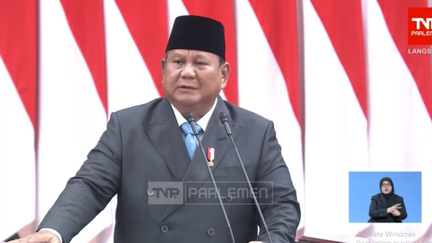 Presiden Prabowo dalam KEM-PPKF/ Foto: Parlemen TV
