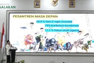 Pengasuh PP Annuqayah saat menjelaskan data tentang masa depan pesantren/dok.aktual.co.id