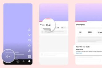 Tampilan label AI yang ada di youtube/ Foto: GSM Arena