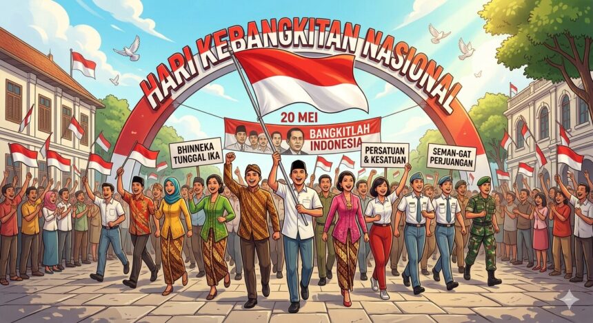 Ilustrasi Kebangkitan Nasional / Foto: Nano Banana