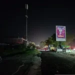 Kondisi jalan raya di Kota Pekanbaru dengan kondisi listrik padam total/ Foto: Courtesy ANTARA
