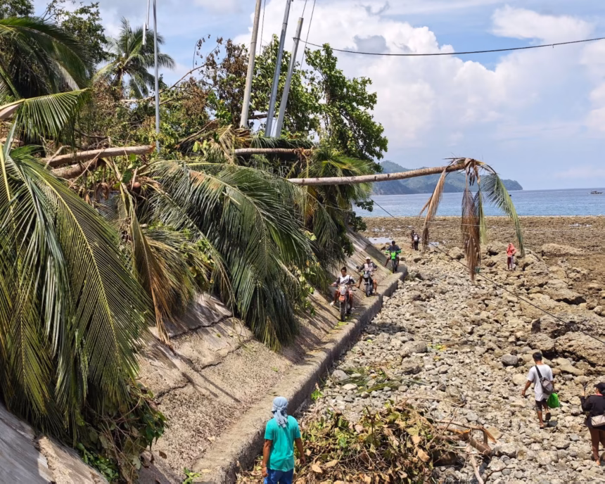 Kerusakan di garis pantai provinsi Sarangani, Filipina/ Foto: The Guardian