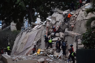 Bangunan roboh dampak gempa bumi di Venezuela/ Foto: The Guardian
