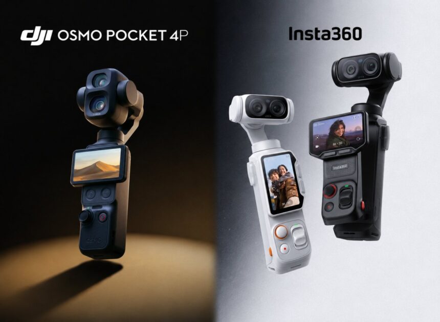 DJI Osmo Pocket 4P dan Insta360 Lunar Ultra/ Foto: GSM Arena