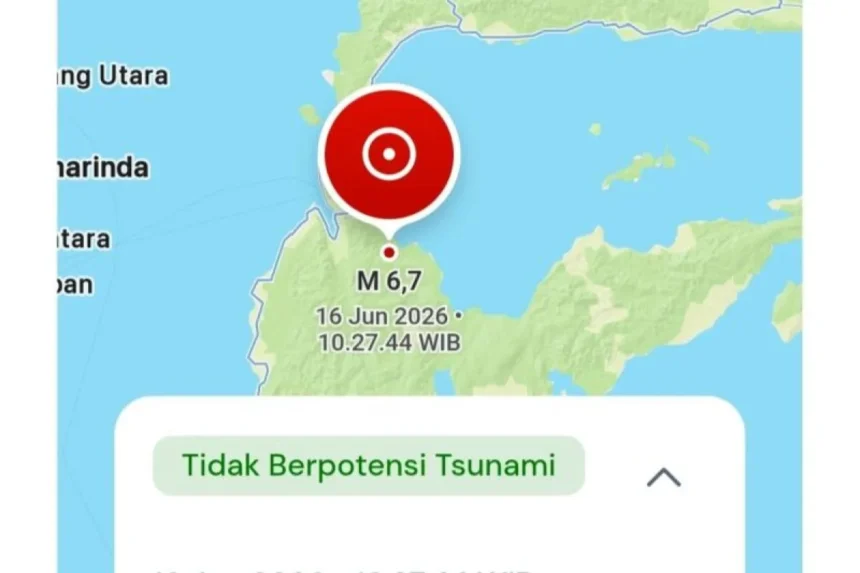 Titik gempa bumi di Palu, Sulteng/ Foto: capture ANTARA