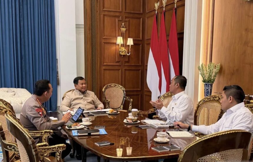 Kapolri Jenderal Pol Listyo Sigit Prabowo menghadap Pressiden Prabowo/ Foto: Capture ANTARA