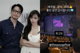 Byun Yo Han dan Tiffany Young serta unggahan Byun Yo Han (kanan)/ Foto: allkpop
