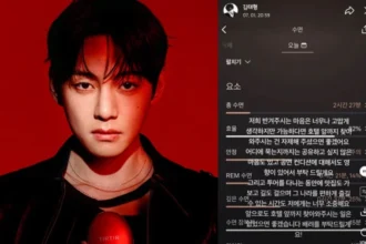 V BTS dan postingannya (kanan)/ Foto: Allkpop