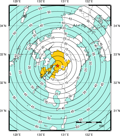 Titik gempa bumi di Prefektur Kumamoto, Jepang/ Foto: Vietnam