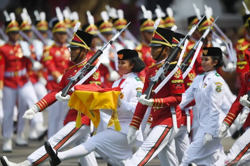 Prosesi upacara kemerdekaan di Istana Merdeka/ Foto: ANTARA