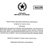 Tangkapan layar - Lembar salinan dokumen Perpres RI Nomor 40 Tahun 2026/ Foto: ANTARA