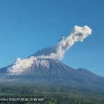 Penampakan erupsi di Gunung Semeru/ Foto: ANTARA