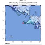 Titik gempa barat daya Banten/ Foto: BMKG