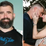 Jason Kelce (kiri) Travis Kelce dan Taylor Swift (kanan) / Foto: People