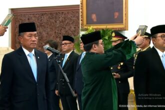 Pelantikan Marsekal TNI (Purn) Donny Ermawan Taufanto / Foto: youtube