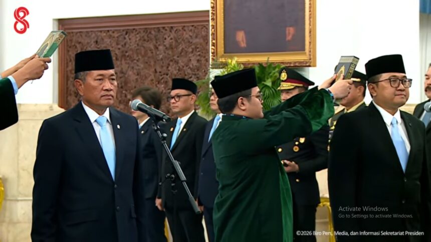 Pelantikan Marsekal TNI (Purn) Donny Ermawan Taufanto / Foto: youtube