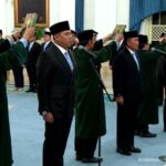 Sudaryono saat mengikuti pelantikan sebagai Kepala BGN/ Foto: youtube