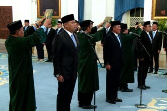 Sudaryono saat mengikuti pelantikan sebagai Kepala BGN/ Foto: youtube