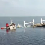 Sebuah kapal tanker yang diserang di Laut Merah/ Foto: Anadolu
