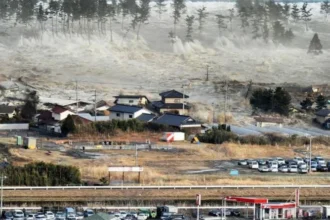 Tsunami yang menghantam pesisir Jepang / Foto: Ist