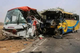 Bus yang mengalami kecelakaan/ Foto: ANP