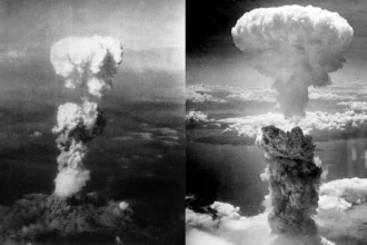 Awan cendawan akibat bom atom di Nagasaki/ Foto: wikipedia