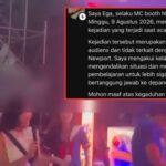 Tangkapa layar klarifikasi dari pihak penyelenggara/ Foto: capture Radar Cirebon