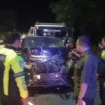 Penampakan mobil KH Anwar Zahid usai kecelakaan/ Foto: Ist